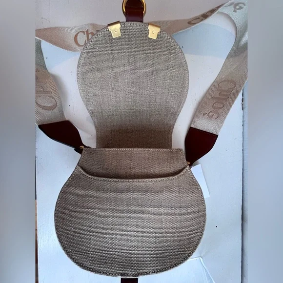 Chloé Marcie Linen & Leather Crossbody Bag - Picture 13 of 17